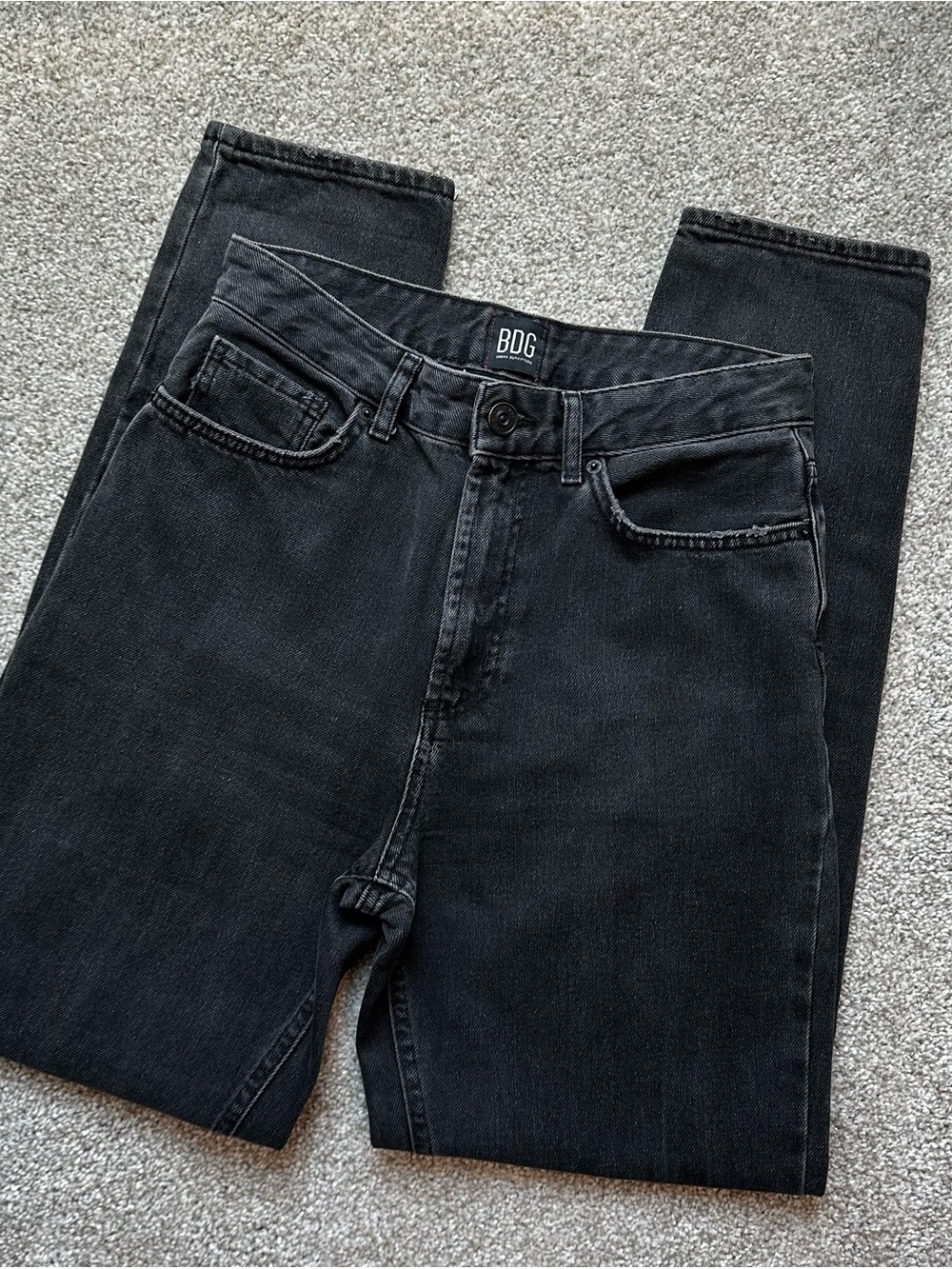 Urban Outfitters BDG Black High Rise Mom Jeans Size 27